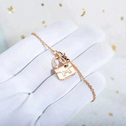 [Agudo Jewelry]AMULETTE PEDANT ROSE GOLD NECKLACE