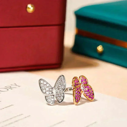 [Agudo  Jewelry]TWIN BUTTERFLY DIAMOND RING