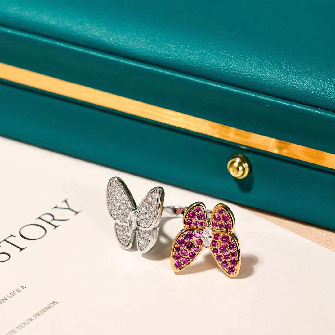 [Agudo  Jewelry]TWIN BUTTERFLY DIAMOND RING