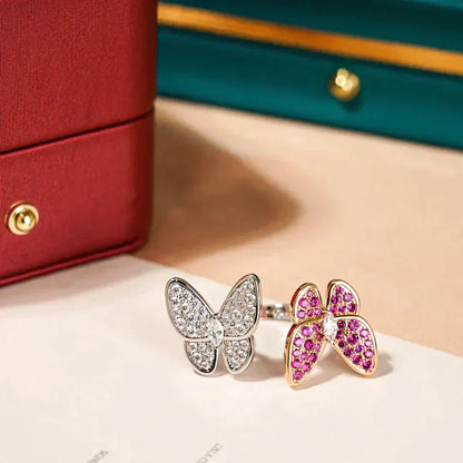 [Agudo  Jewelry]TWIN BUTTERFLY DIAMOND RING