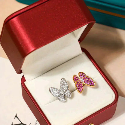 [Agudo  Jewelry]TWIN BUTTERFLY DIAMOND RING