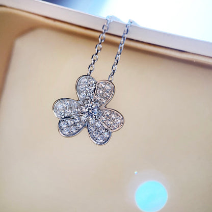 [Agudo Jewelry]CLOVER DIAMOND NECKLACE SILVER