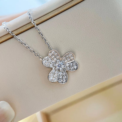 [Agudo Jewelry]CLOVER DIAMOND NECKLACE SILVER