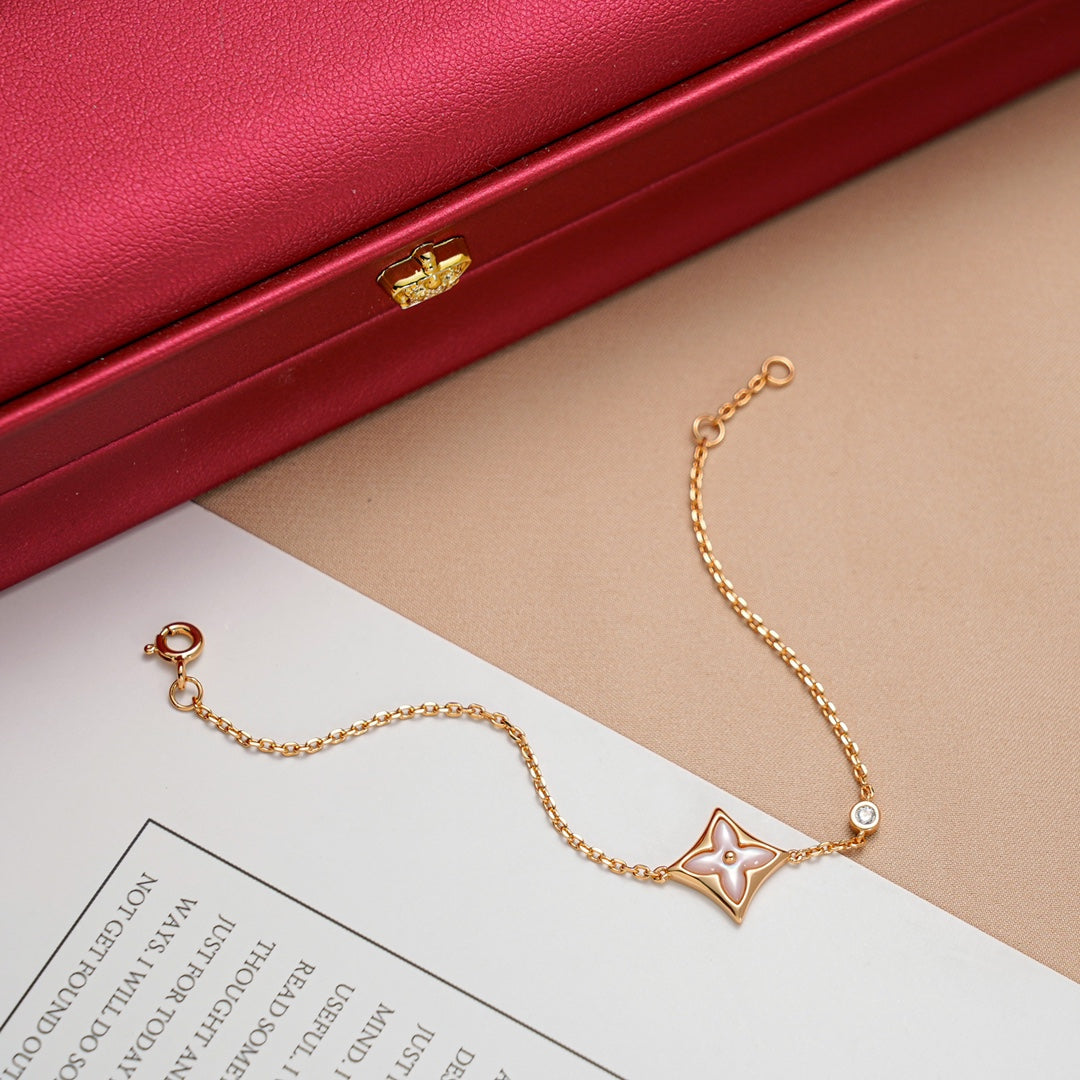 [Agudo Jewelry]STAR 1 DIAMOND PINK GOLD BRACELET