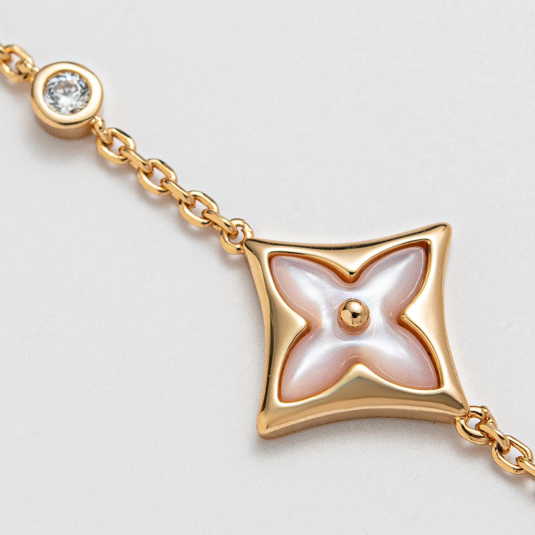 [Agudo Jewelry]STAR 1 DIAMOND PINK GOLD BRACELET