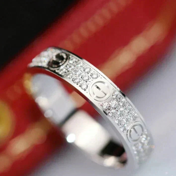 [Agudo  Jewelry]LOVE RING 3.6MM DIAMOND PAVED