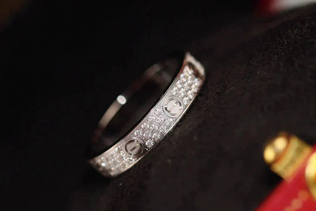 [Agudo  Jewelry]LOVE RING 3.6MM DIAMOND PAVED