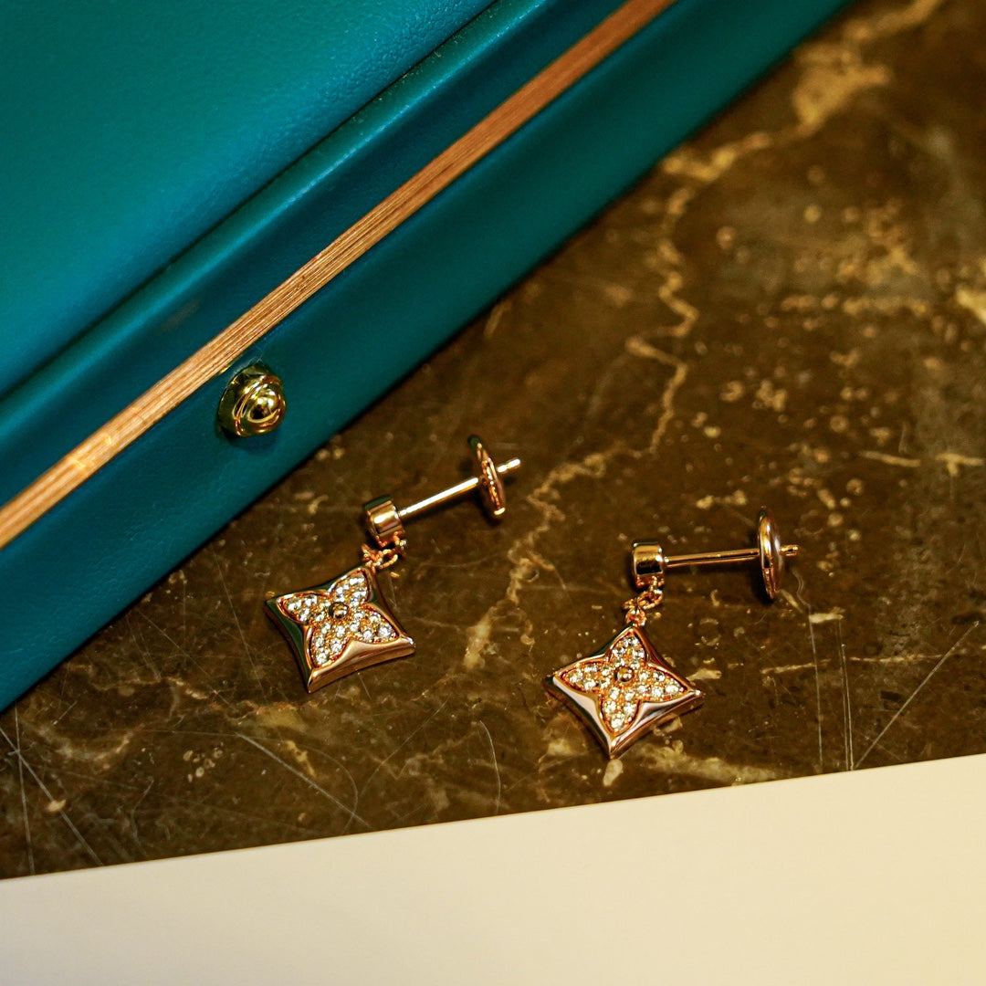 [Agudo Jewelry]STAR DIAMONDS EARRINGS GOLD