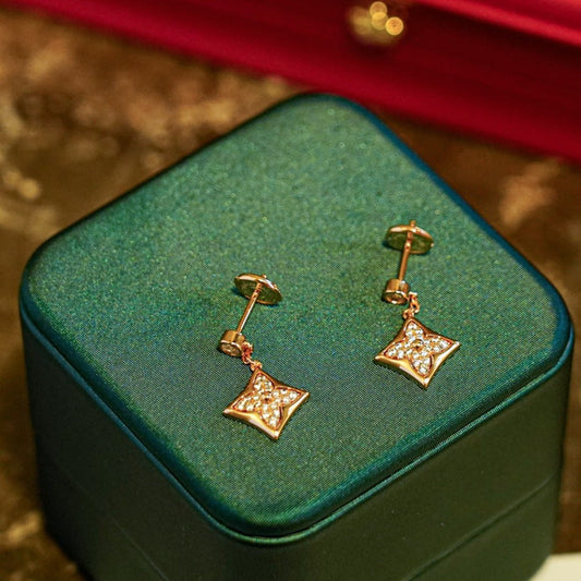 [Agudo Jewelry]STAR DIAMONDS EARRINGS GOLD