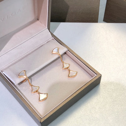 [Agudo Jewelry]DREAM EARRINGS 3 MOTIFS DIAMOND MOP PINK GOLD