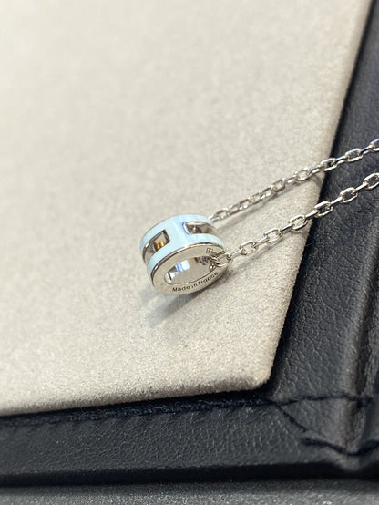 [Agudo Jewelry]POP H LIGHT BLUE NECKLACE