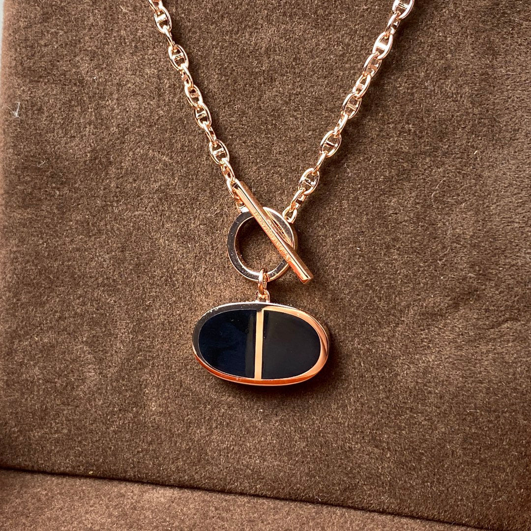 [Agudo Jewelry]CHAINE VERSO BLACK CERAMIC NECKLACE