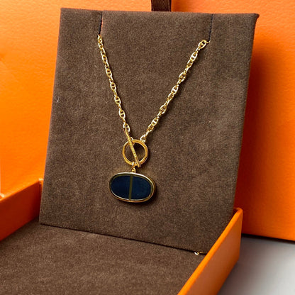 [Agudo Jewelry]CHAINE VERSO BLACK CERAMIC NECKLACE