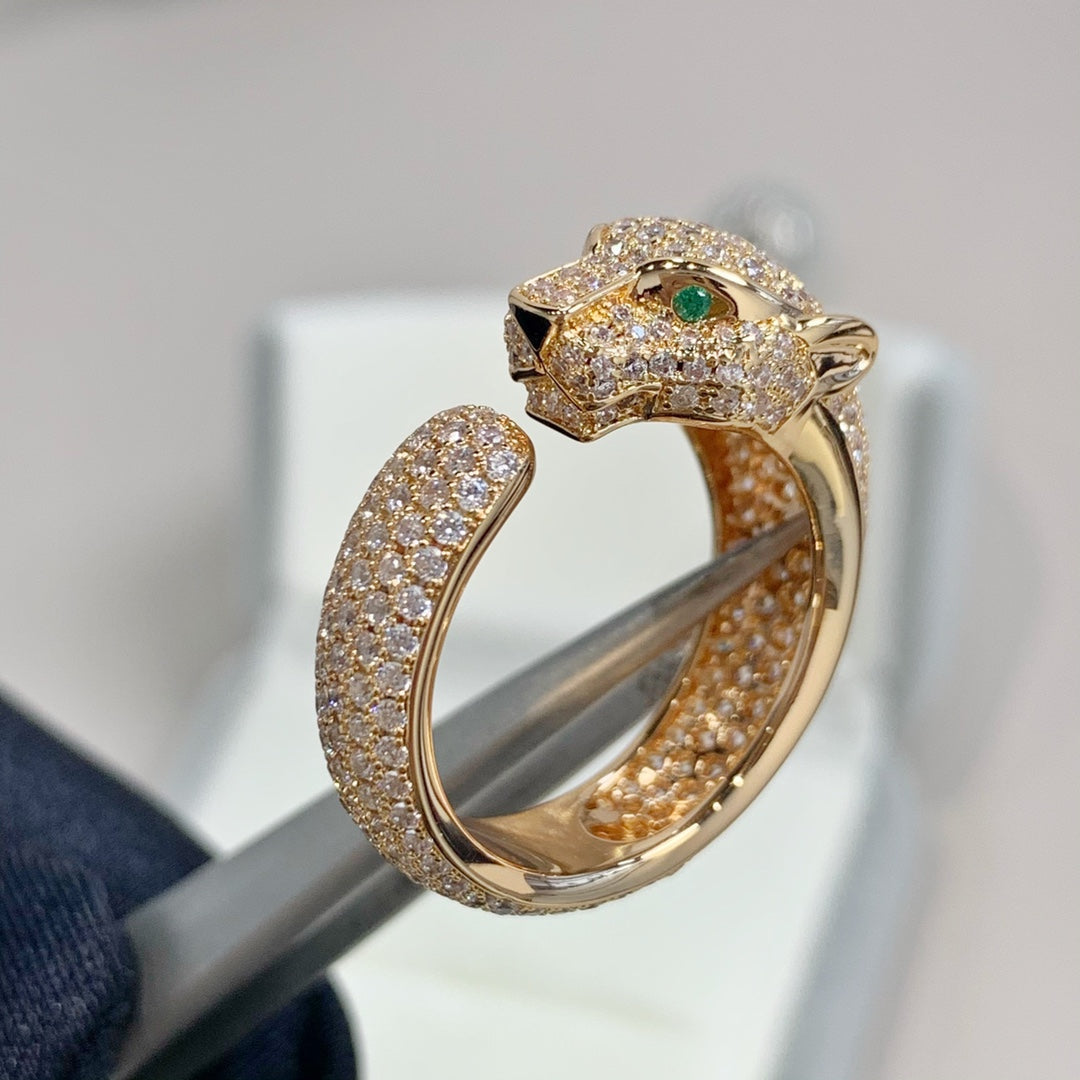 [Agudo  Jewelry]PANTHERE PINK GOLD DIAMOND RING