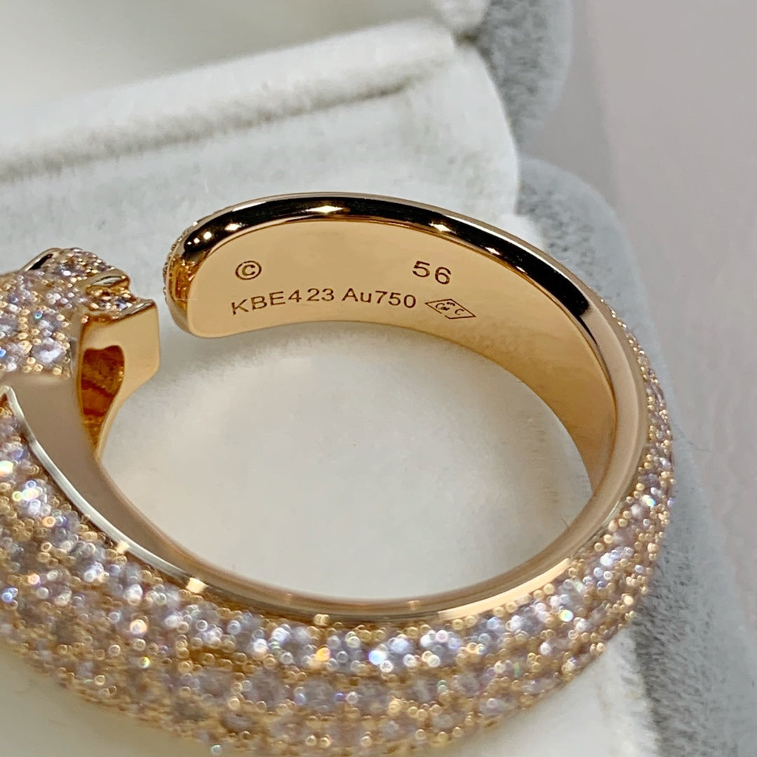 [Agudo  Jewelry]PANTHERE PINK GOLD DIAMOND RING