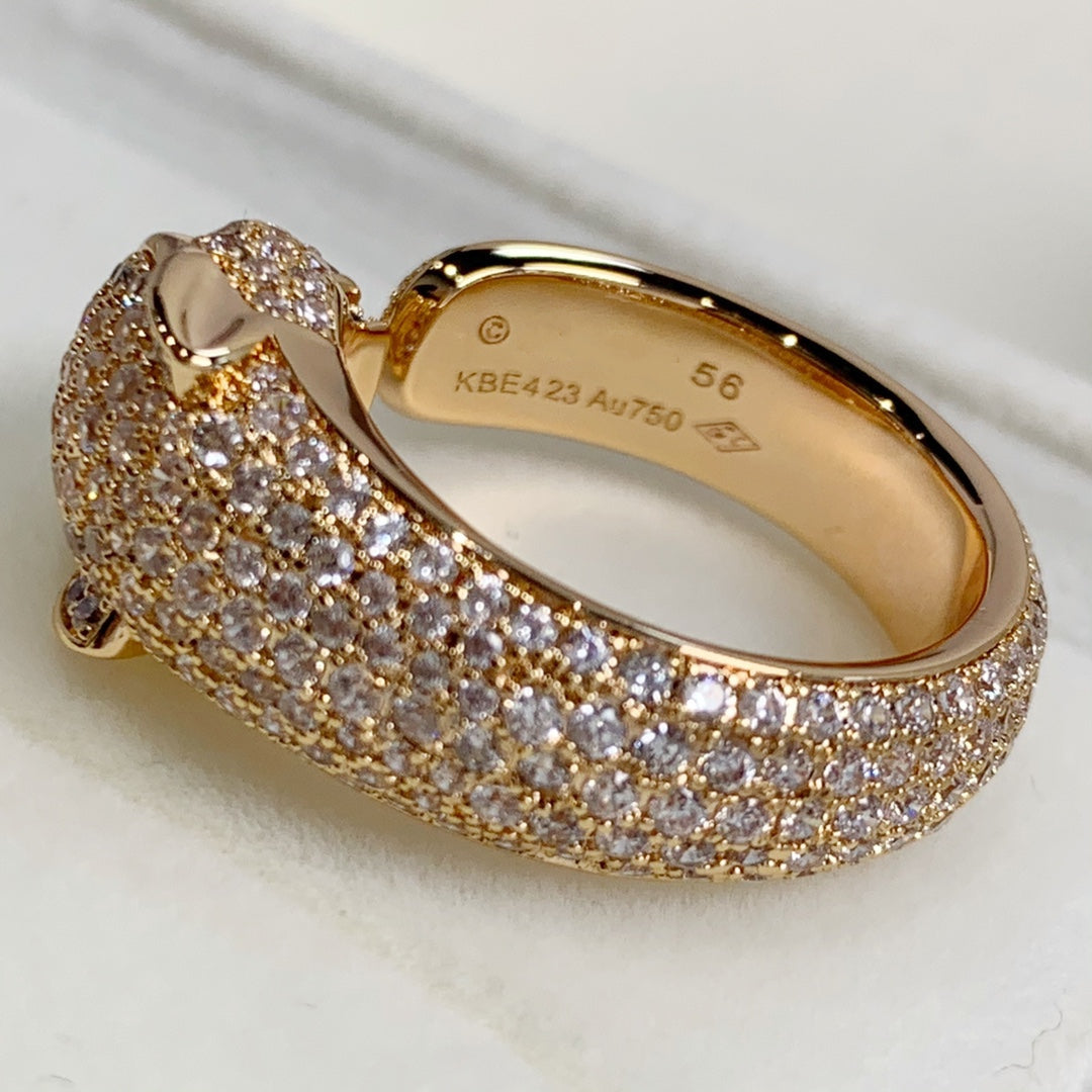 [Agudo  Jewelry]PANTHERE PINK GOLD DIAMOND RING