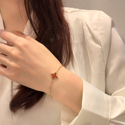 [Agudo Jewelry]COLOR STAR CARNELIAN PINK GOLD DIAMOND BRACELET