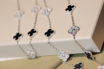 [Agudo Jewelry]CLOVER 20 MOTIFS ONYX DIAMOND SILVER