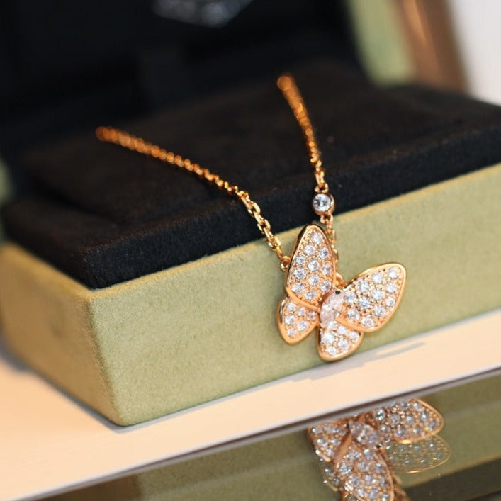 [Agudo Jewelry]BUTTERFLY DIAMOND NECKLACE