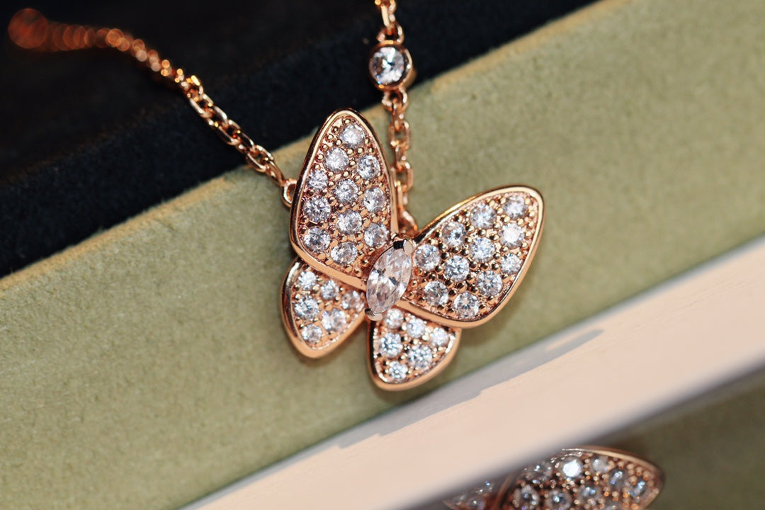 [Agudo Jewelry]BUTTERFLY DIAMOND NECKLACE