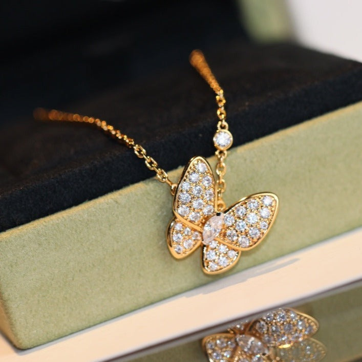 [Agudo Jewelry]BUTTERFLY DIAMOND NECKLACE