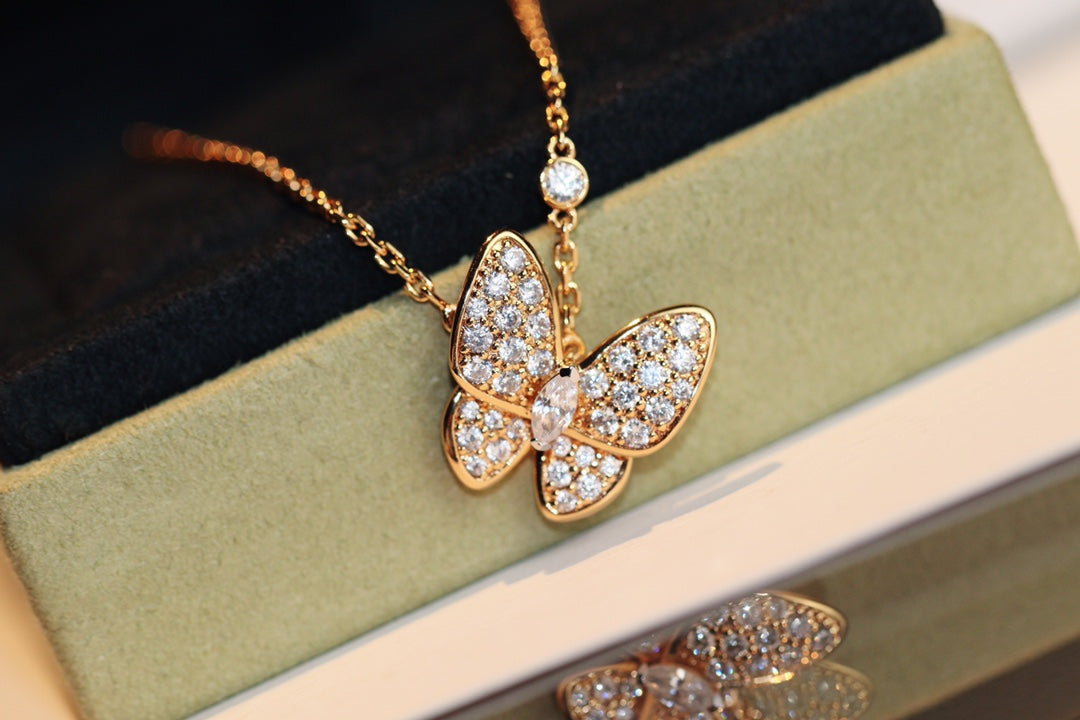 [Agudo Jewelry]BUTTERFLY DIAMOND NECKLACE