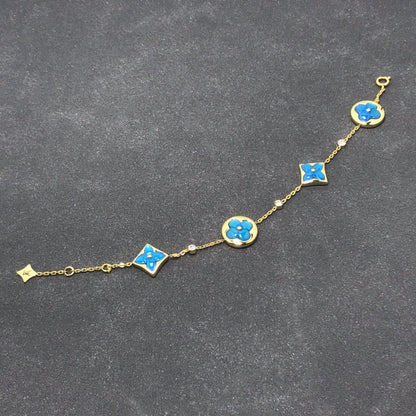 [Agudo Jewelry]STAR AND SUN TURQUOISE 4 MOTIFS 3 DIAMONDS