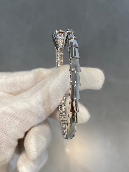 [Agudo Jewelry]SERPENTI BRACELET DIAMONDS SILVER