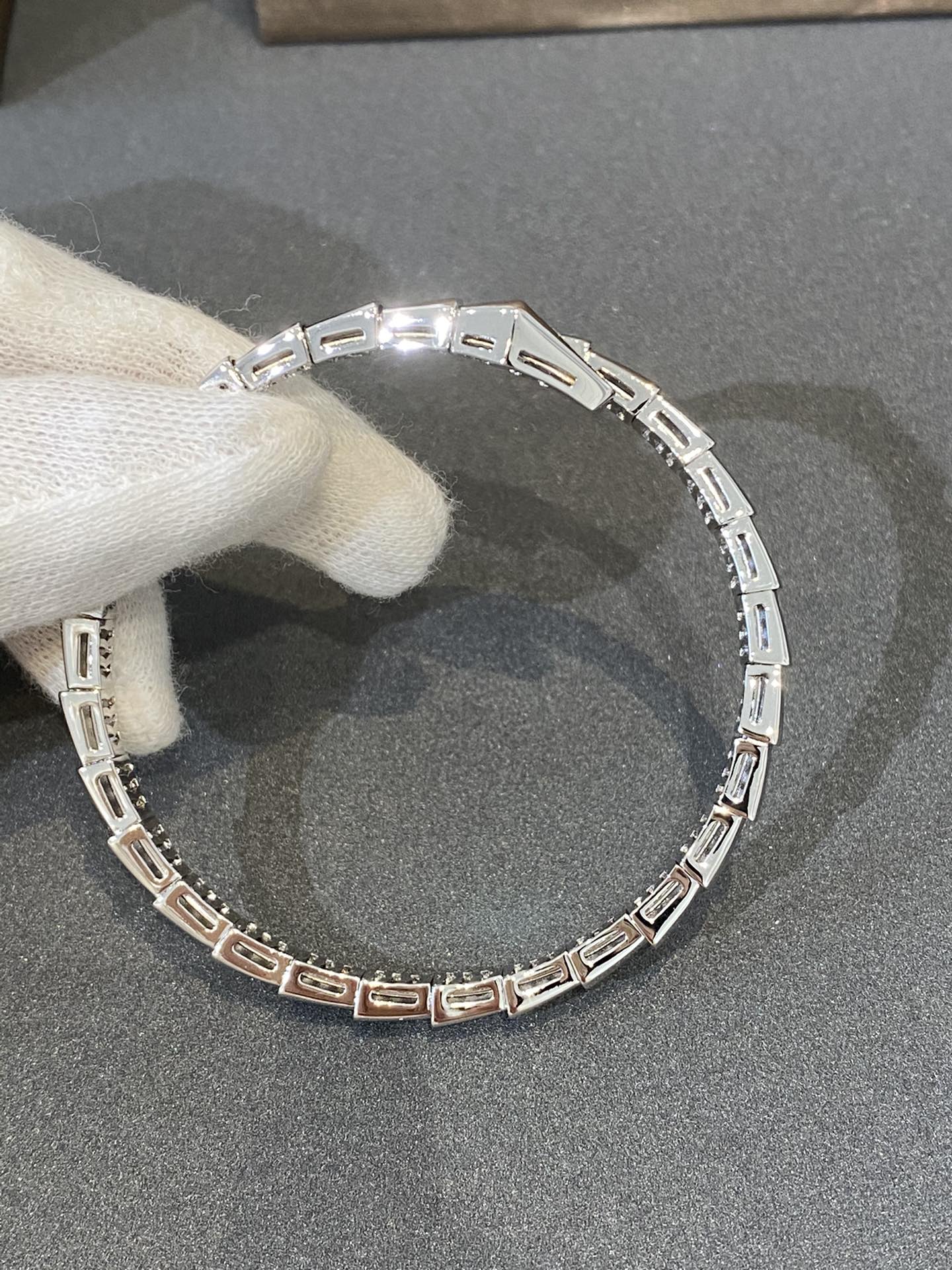 [Agudo Jewelry]SERPENTI BRACELET DIAMONDS SILVER