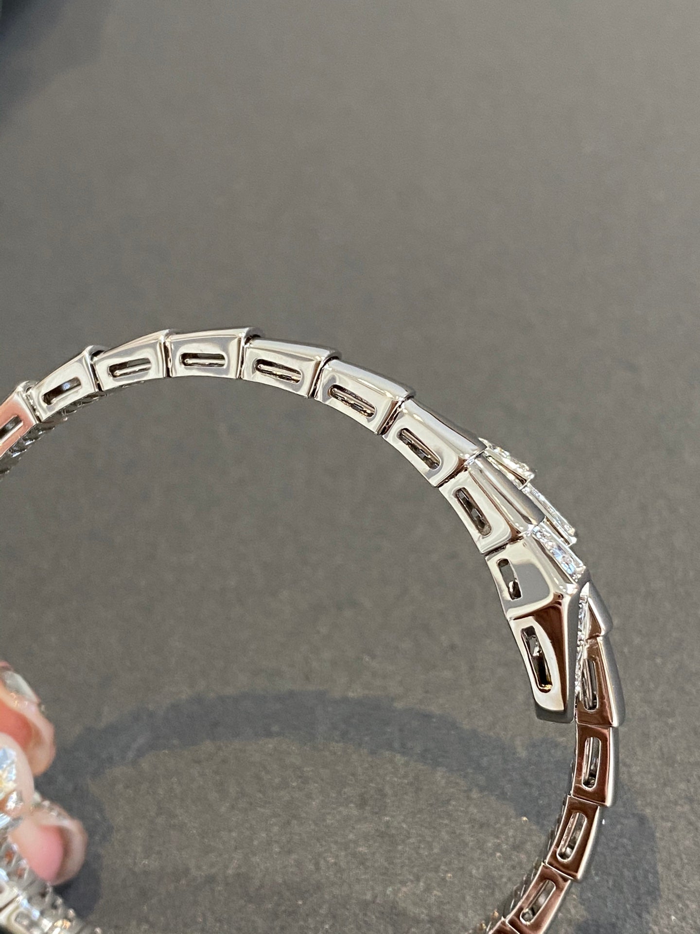 [Agudo Jewelry]SERPENTI BRACELET DIAMONDS SILVER