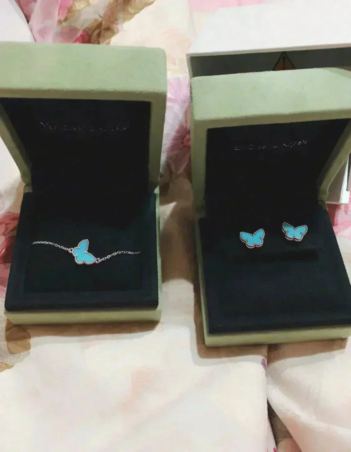 [Agudo Jewelry]BUTTERFLY TURQUOISE EARRINGS SILVER