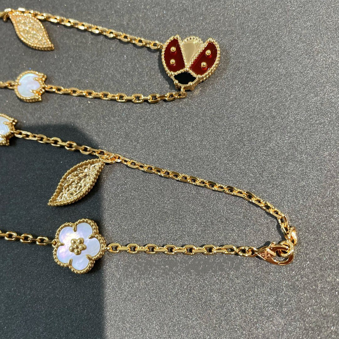 [Agudo Jewelry]LUCKY SPRING 15 MOTIFS GOLD NECKLACE