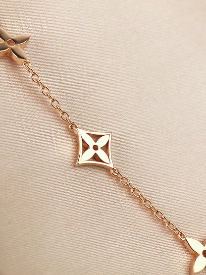 [Agudo Jewelry]STAR AND SUN 7 MOTIFS GOLD BRACELET