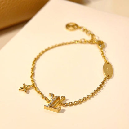 [Agudo Jewelry]LV LOGO STAR MOTIF GOLD BRACELET