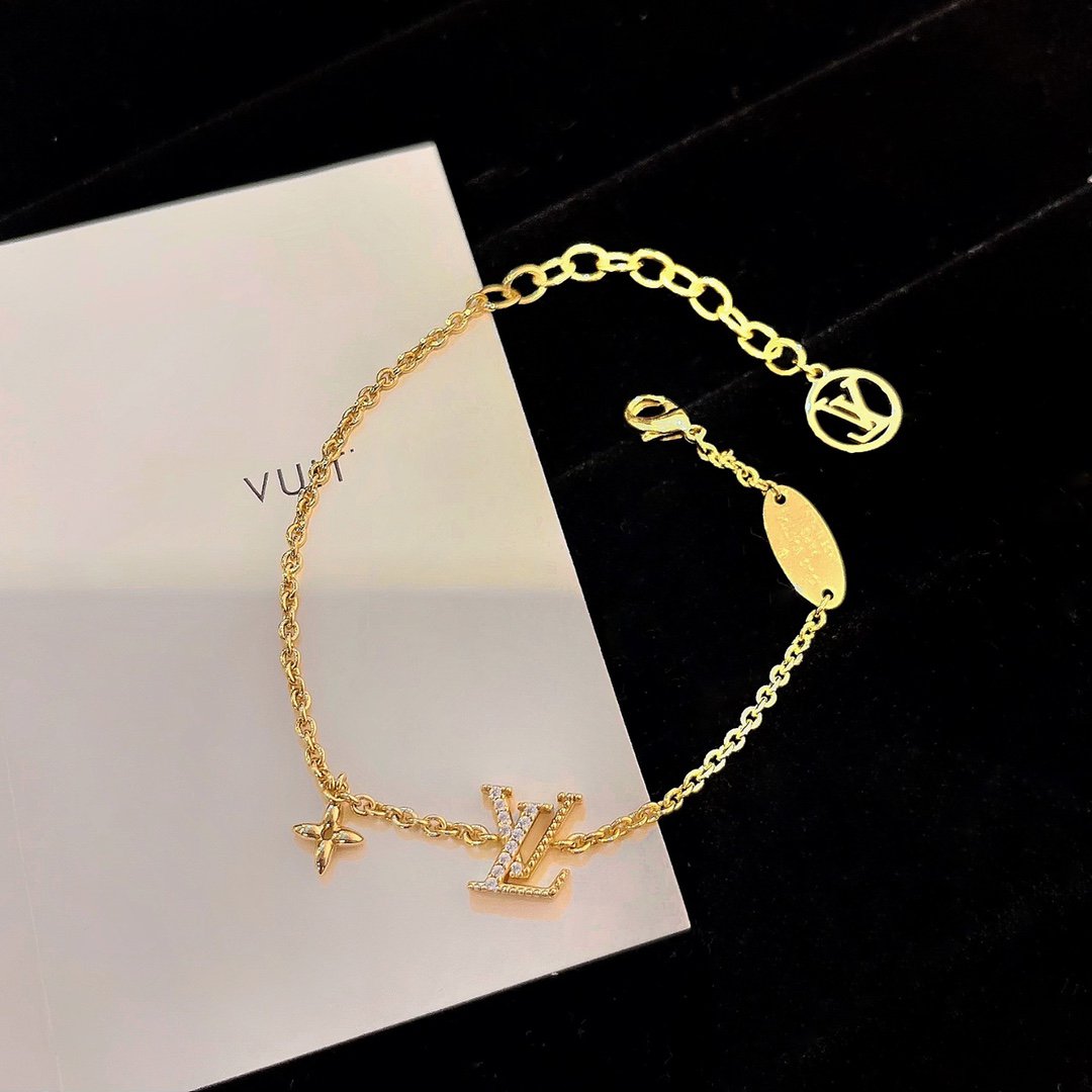 [Agudo Jewelry]LV LOGO STAR MOTIF GOLD BRACELET