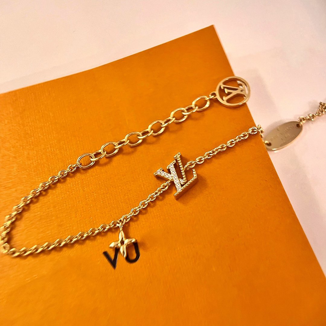 [Agudo Jewelry]LV LOGO STAR MOTIF GOLD BRACELET