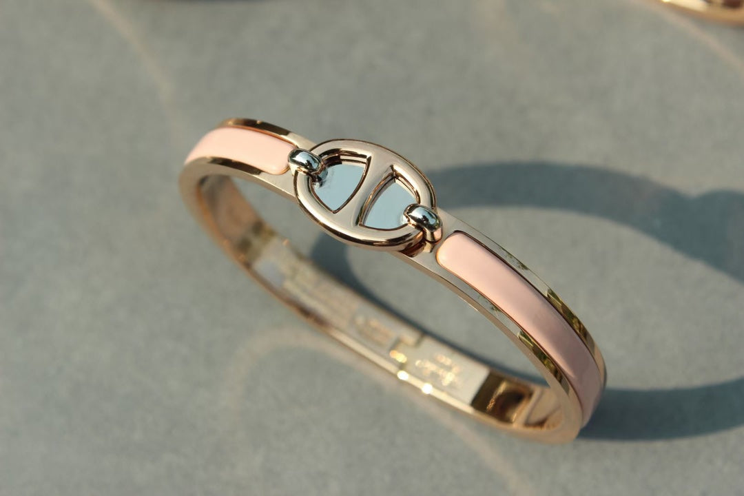 [Agudo Jewelry]CLIC CHAINE PINK GOLD BRACELET