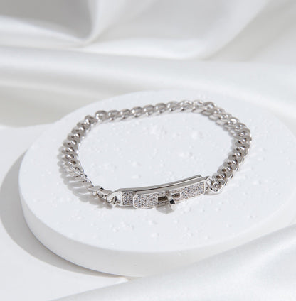 [Agudo Jewelry]KELLY CHAIN SILVER DIAMOND BRACELET