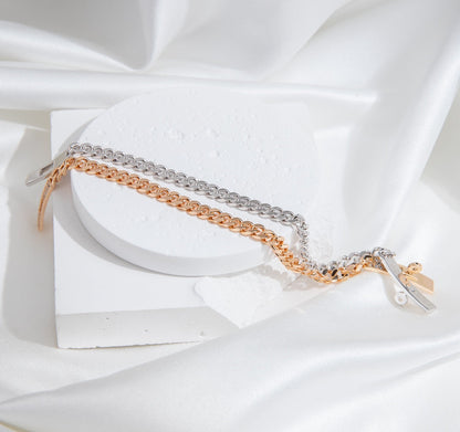 [Agudo Jewelry]KELLY CHAIN SILVER DIAMOND BRACELET