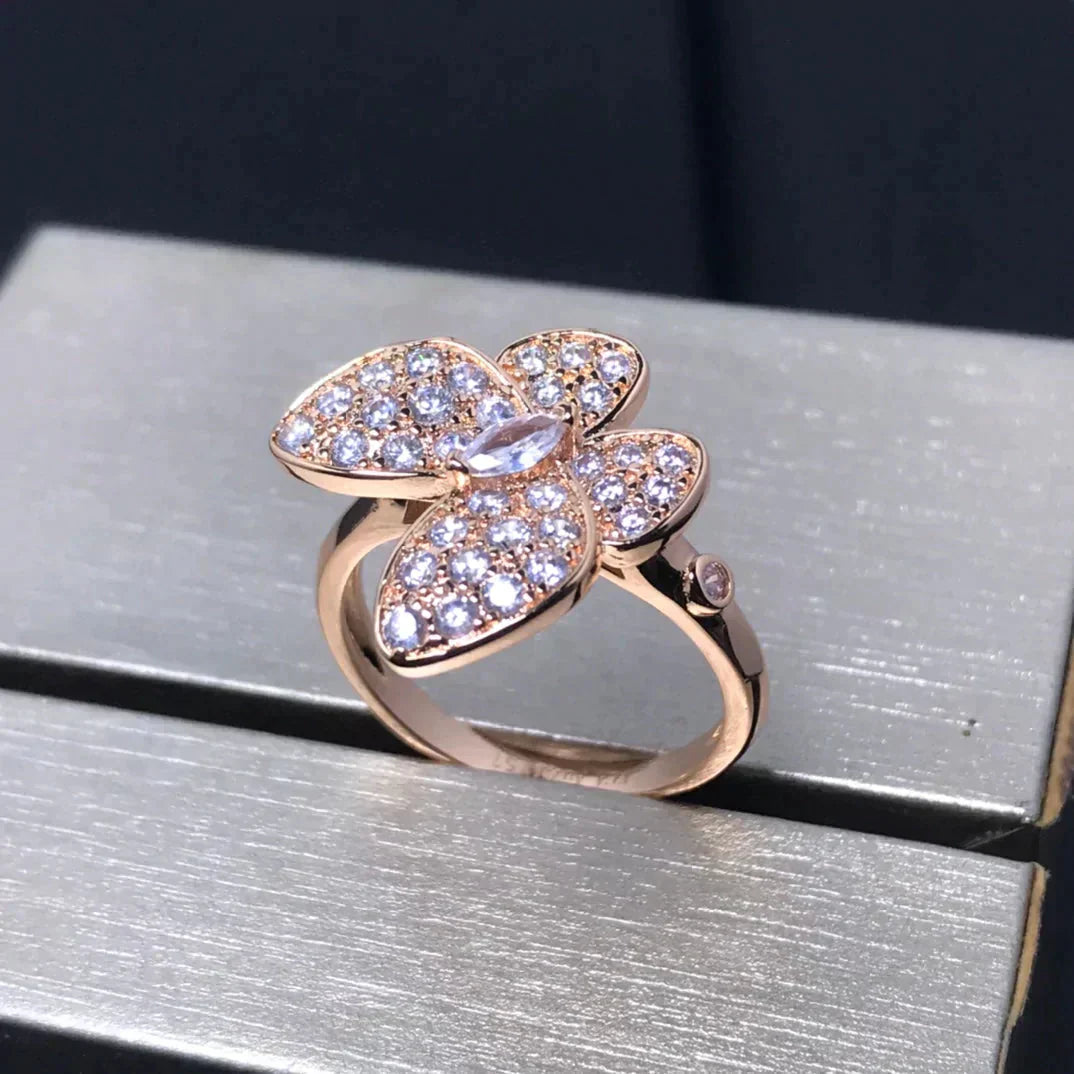 [Agudo  Jewelry]BUTTERFLY PINK GOLD DIAMOND RING