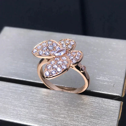 [Agudo  Jewelry]BUTTERFLY PINK GOLD DIAMOND RING