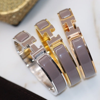 [Agudo Jewelry]H BRACELET 12MM BROWN