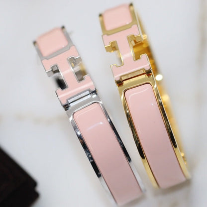 [Agudo Jewelry]H BRACELET 12MM PINK