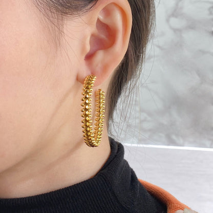 [Agudo Jewelry]CLASH LARGE HOOP EARRINGS