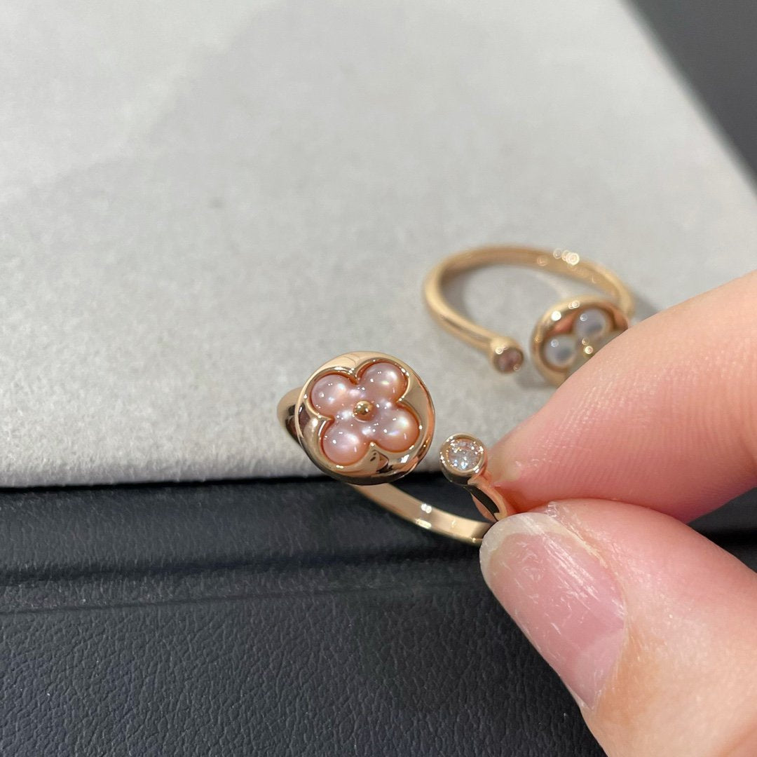 [Agudo  Jewelry]SUN 1 DIAMOND PINK MOP RING