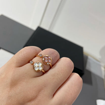 [Agudo  Jewelry]SUN 1 DIAMOND PINK MOP RING