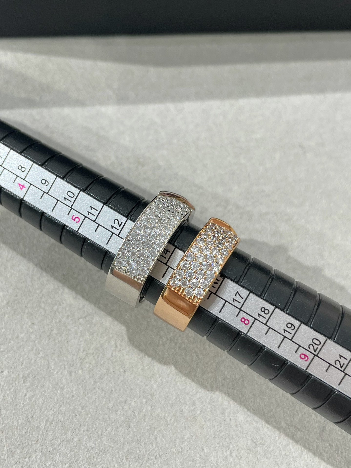 [Agudo  Jewelry]LIENS EVIDENCE PINK GOLD DIAMOND PAVED RING