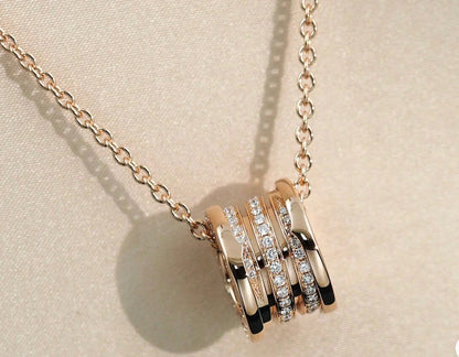 [Agudo Jewelry]ZERO 1 PINK GOLD DIAMOND NECKLACE