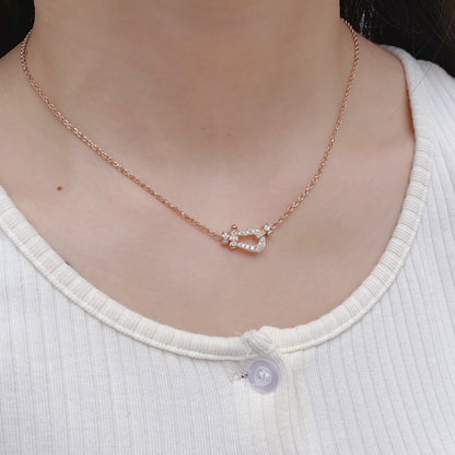 [Agudo Jewelry]FORCE 10 PINK GOLD DIAMOND NECKLACE