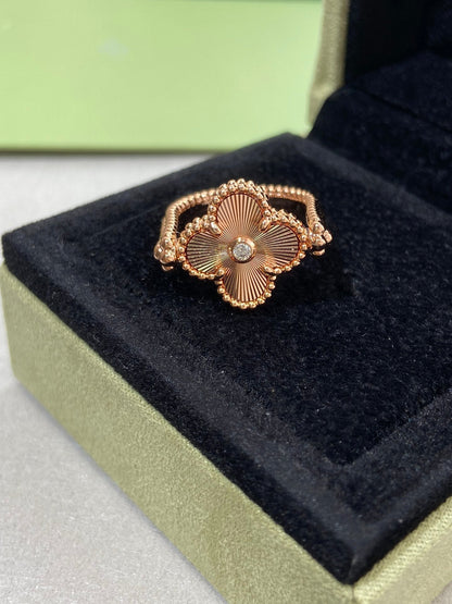 [Agudo  Jewelry]CLOVER RIVERSIBLE ROSE GOLD RING